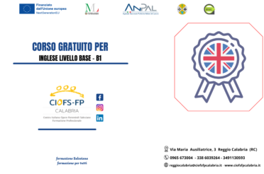 Corso Inglese di base B1 Asse 1bis Garanzia Giovani